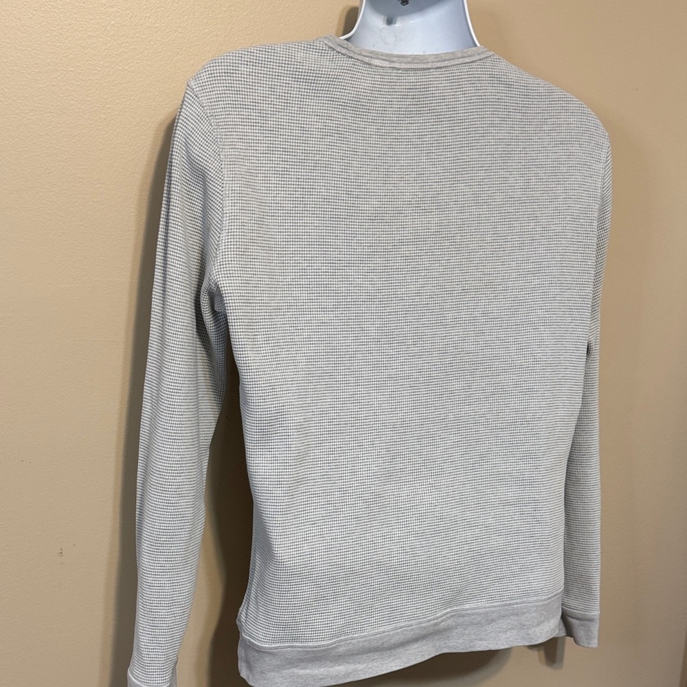 Hugo Boss Men's Long Sleeve Crewneck Thermal Tee in Light Blue. Size Large - Picture 5 of 10